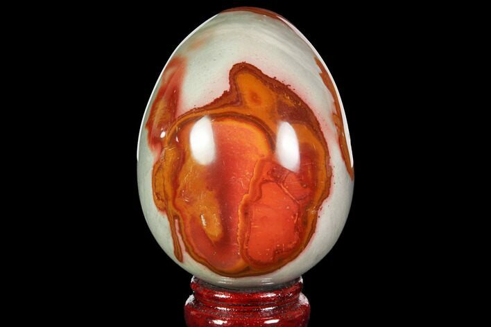 Polished Polychrome Jasper Egg - Madagascar #118663